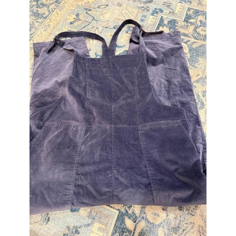 Aerie Navy Velvet Overalls EUC